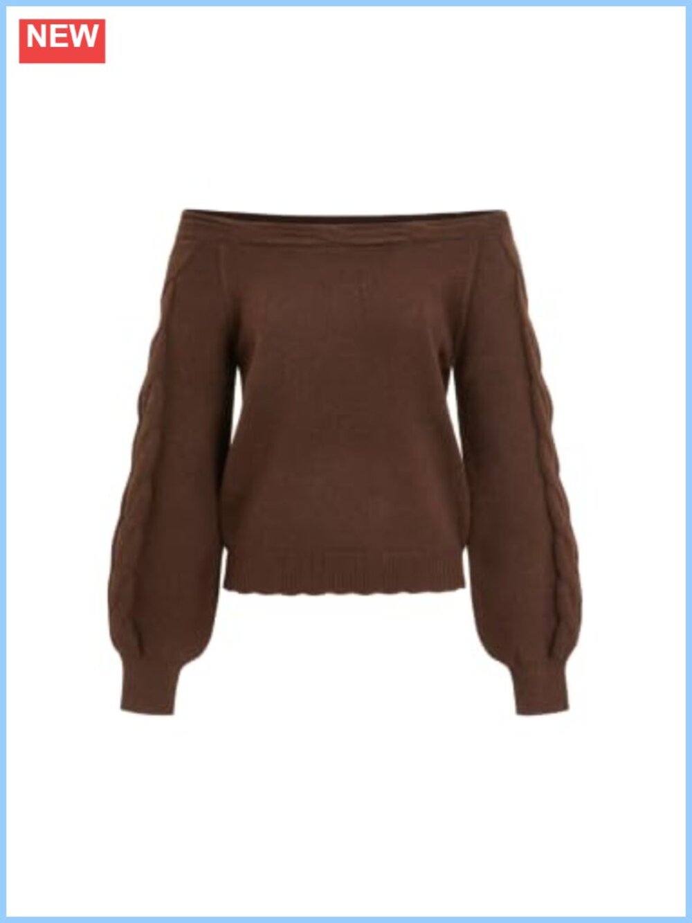 Off the Shoulder Cable Knit Cropped Sweater Women Oversized Pullover